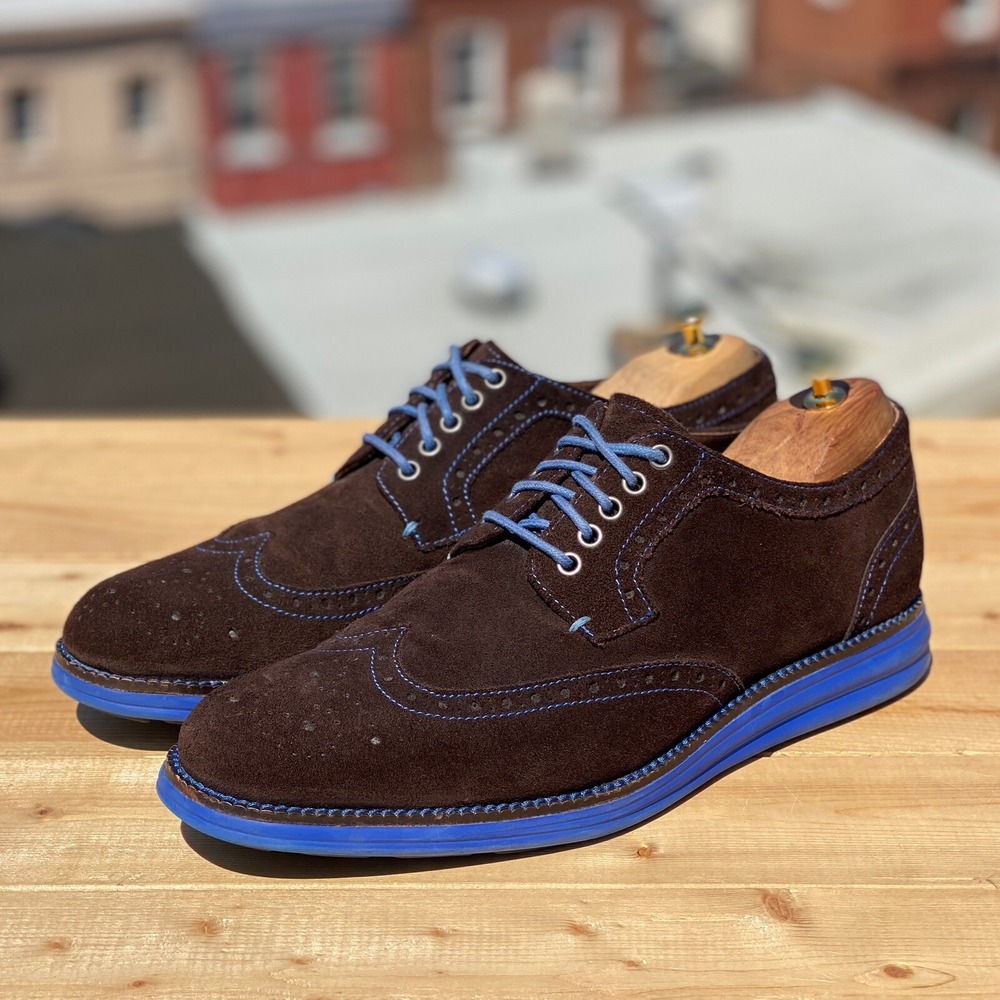 Donald J‎ Pliner EVEB-WXWX Brown Suede Dress Wingtip Sneaker Shoes Men Size 9M